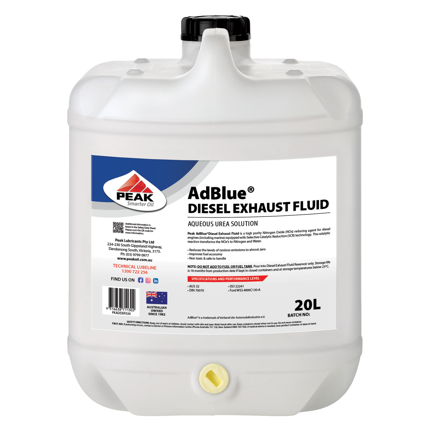 PEAK AdBlue® DIESEL EXHAUST FLUID