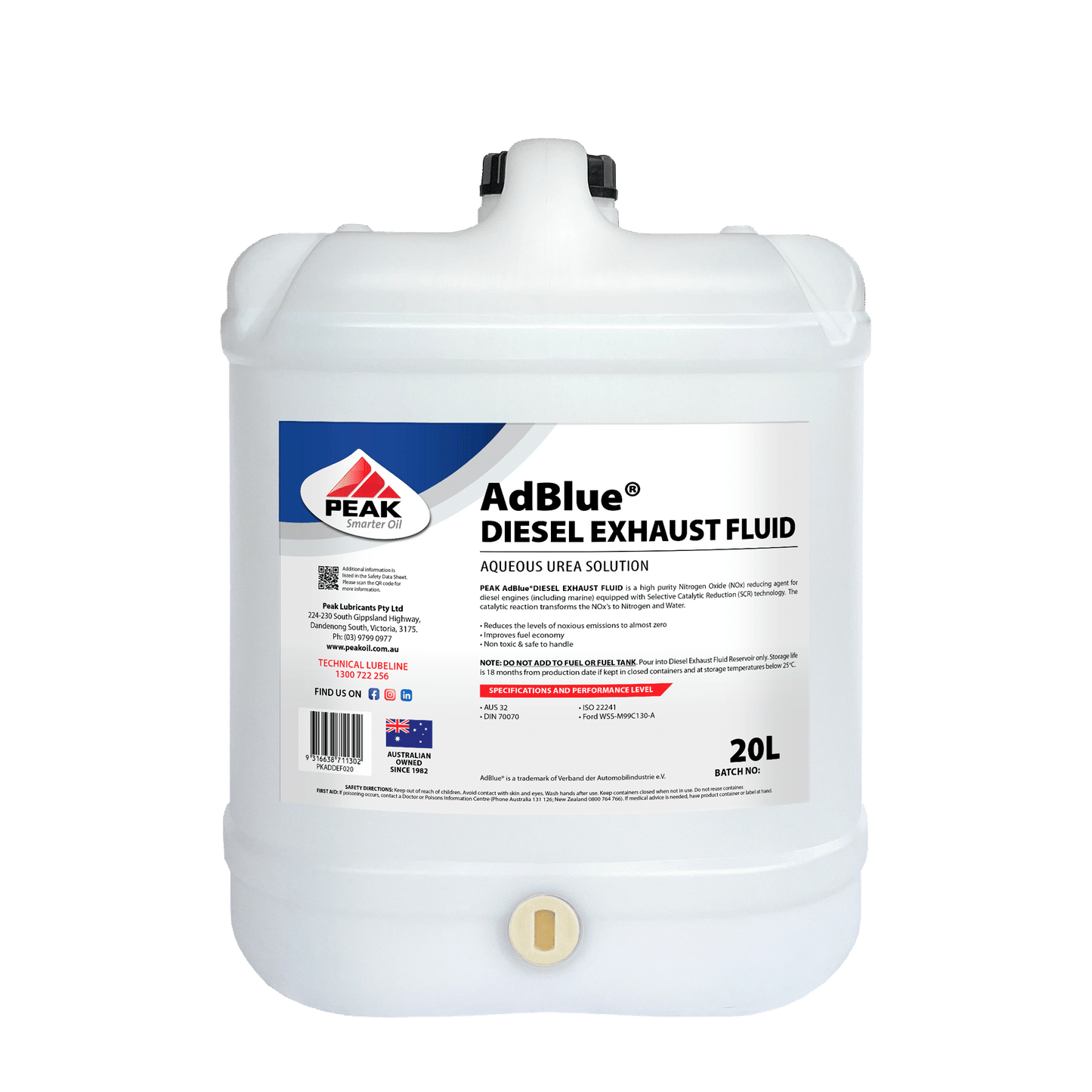 PEAK AdBlue® DIESEL EXHAUST FLUID