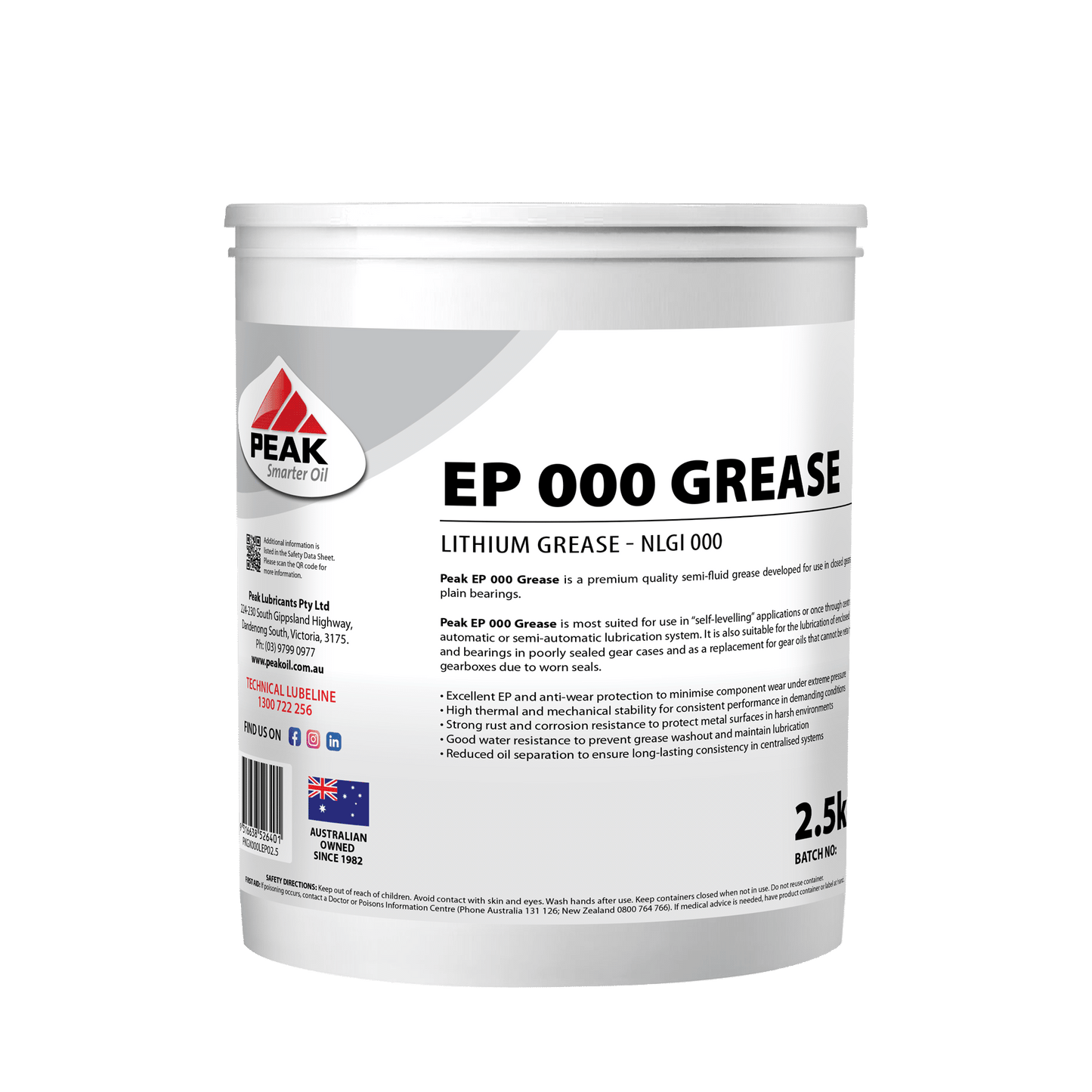 PEAK EP 000 LITHIUM GREASE