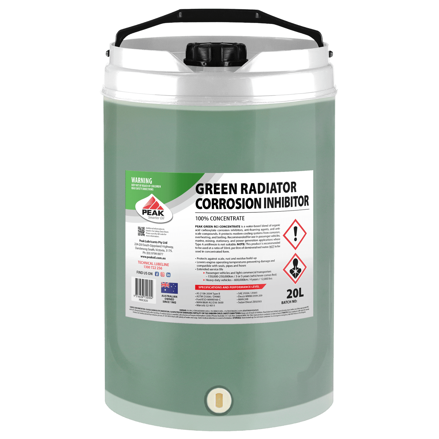 PEAK GREEN RADIATOR CORROSION INHIBITOR CONCENTRATE