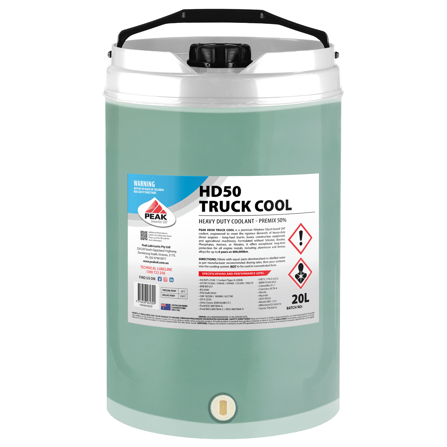 PEAK HD50 TRUCK COOL PREMIX 50%