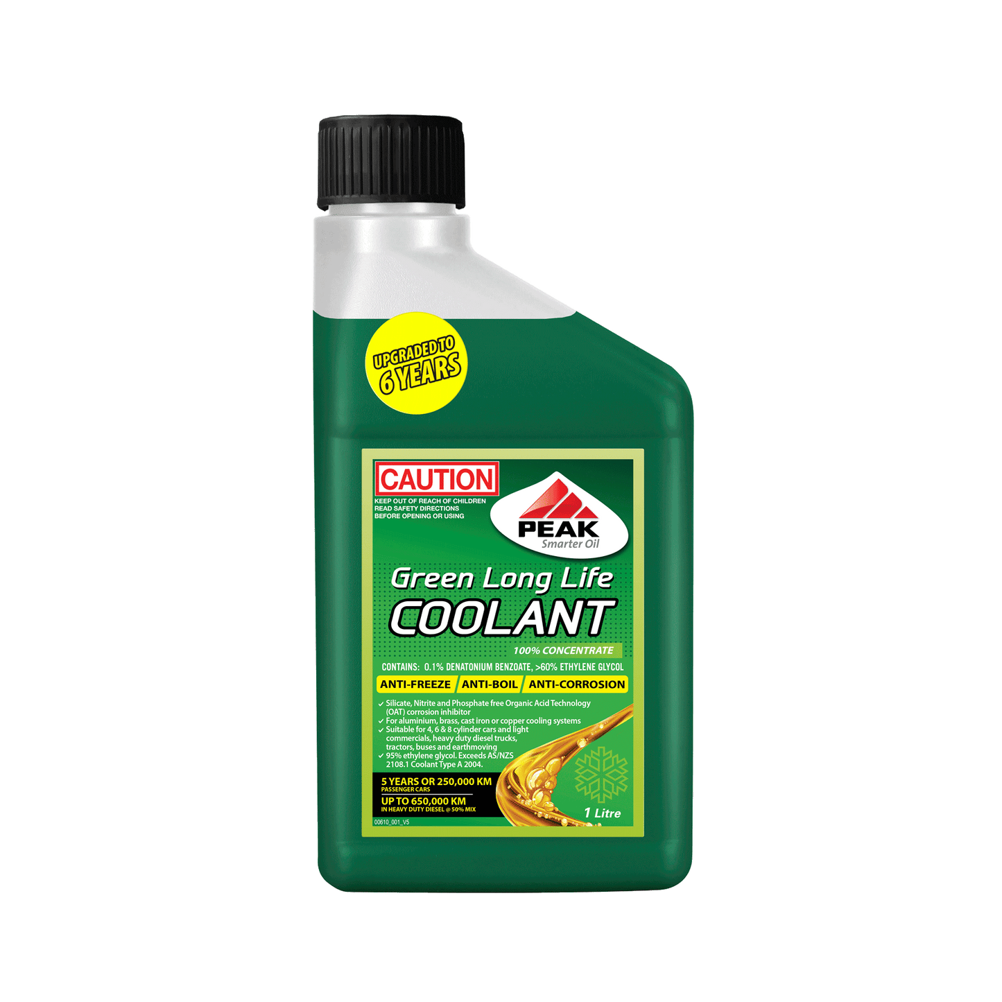 PEAK GREEN LONG LIFE COOLANT CONCENTRATE - OAT