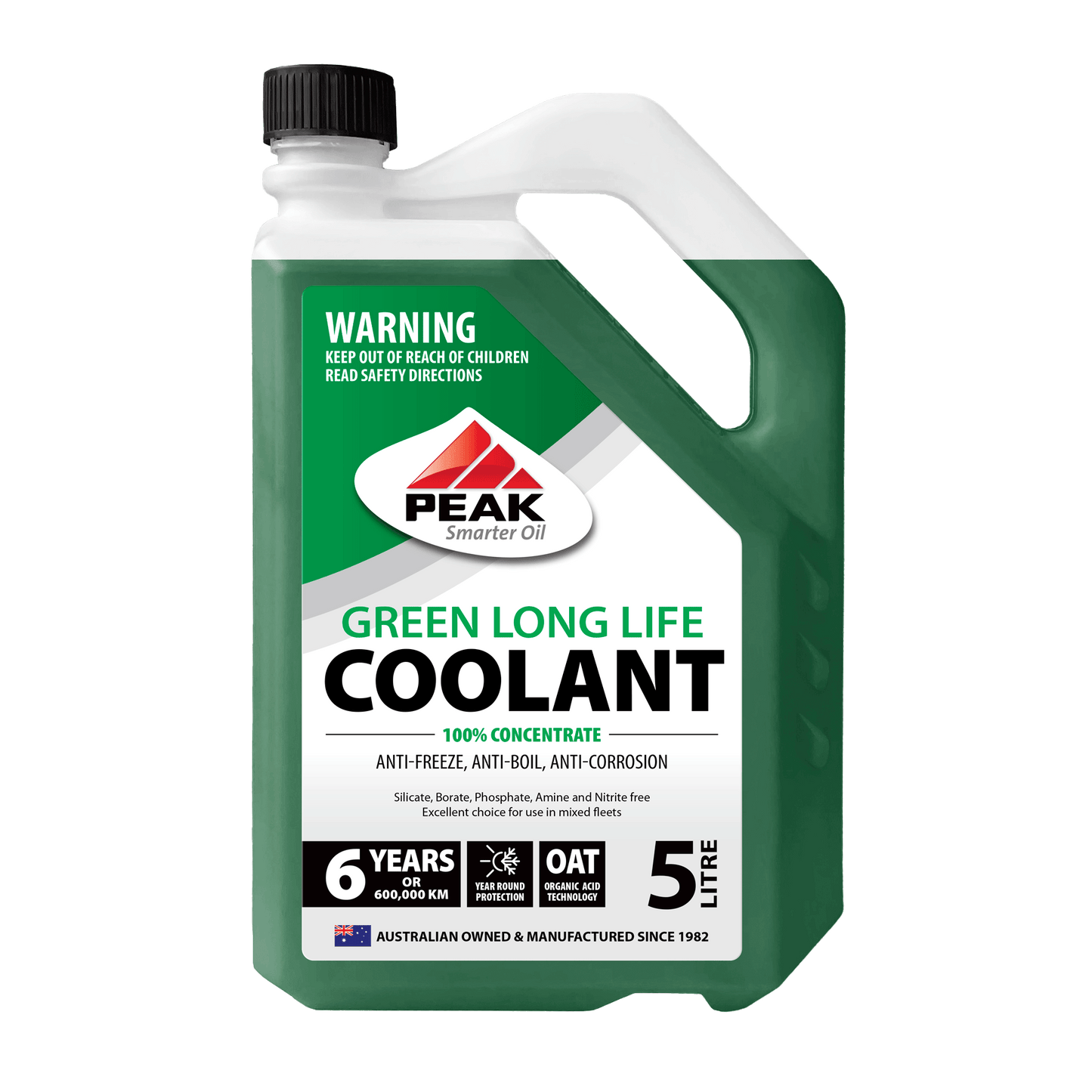 PEAK GREEN LONG LIFE COOLANT CONCENTRATE - OAT
