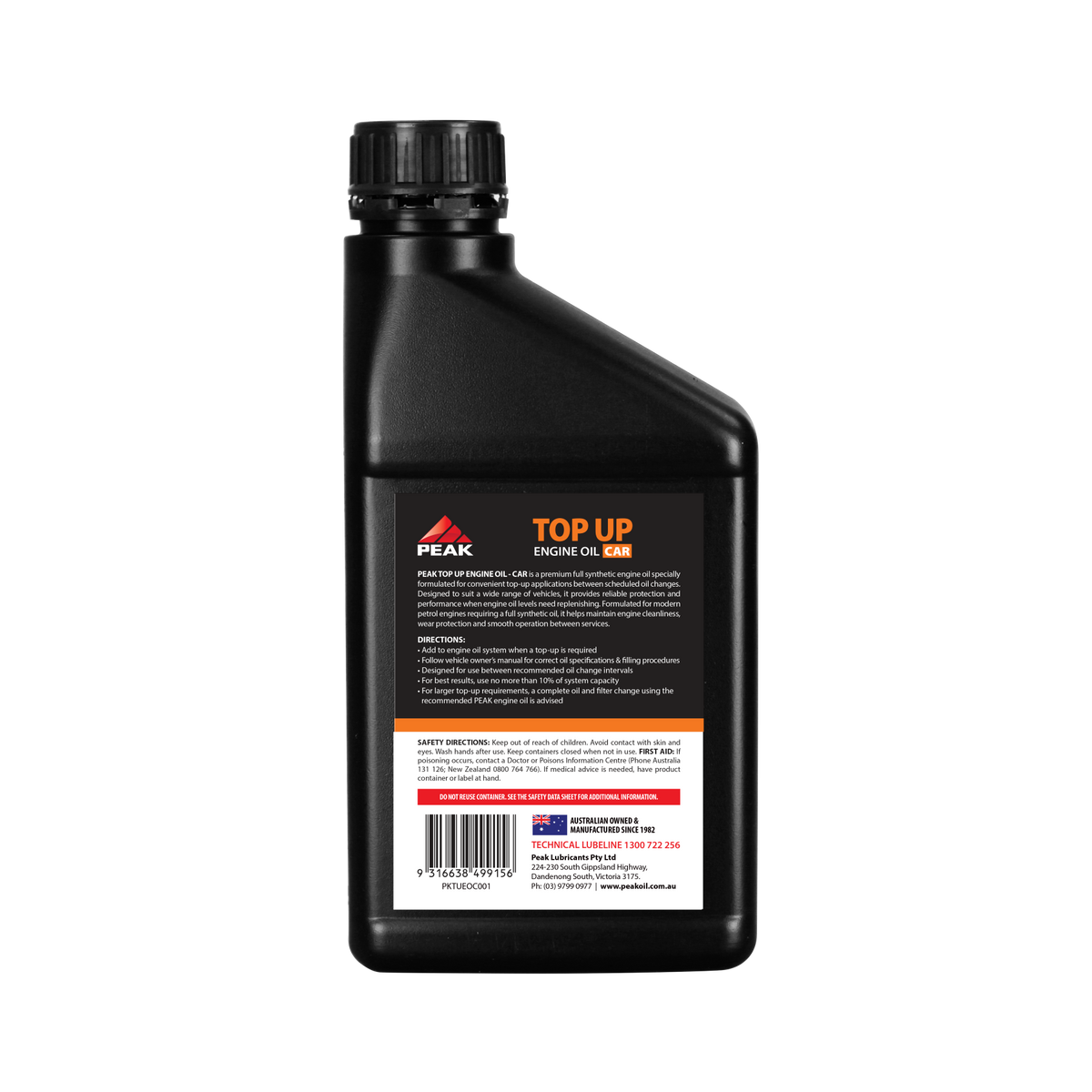 PEAK TOP UP ENGINE OIL CAR