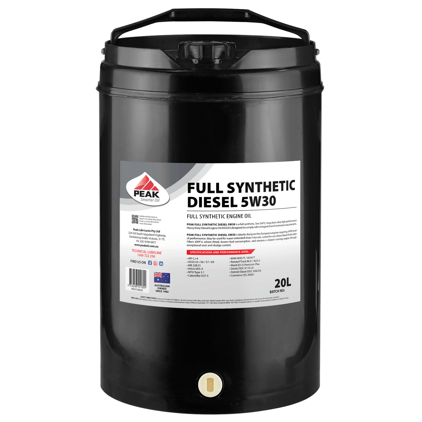 PEAK FULL SYNTHETIC DIESEL 5W30