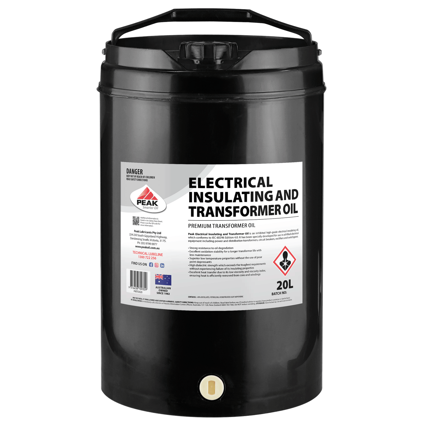PEAK ELECTRICAL INSULATING AND TRANSFORMER OIL