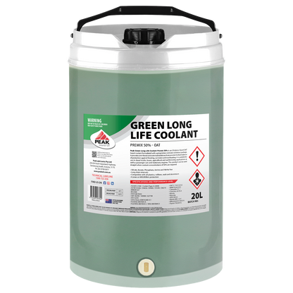 PEAK GREEN LONG LIFE COOLANT PREMIX 50% - OAT