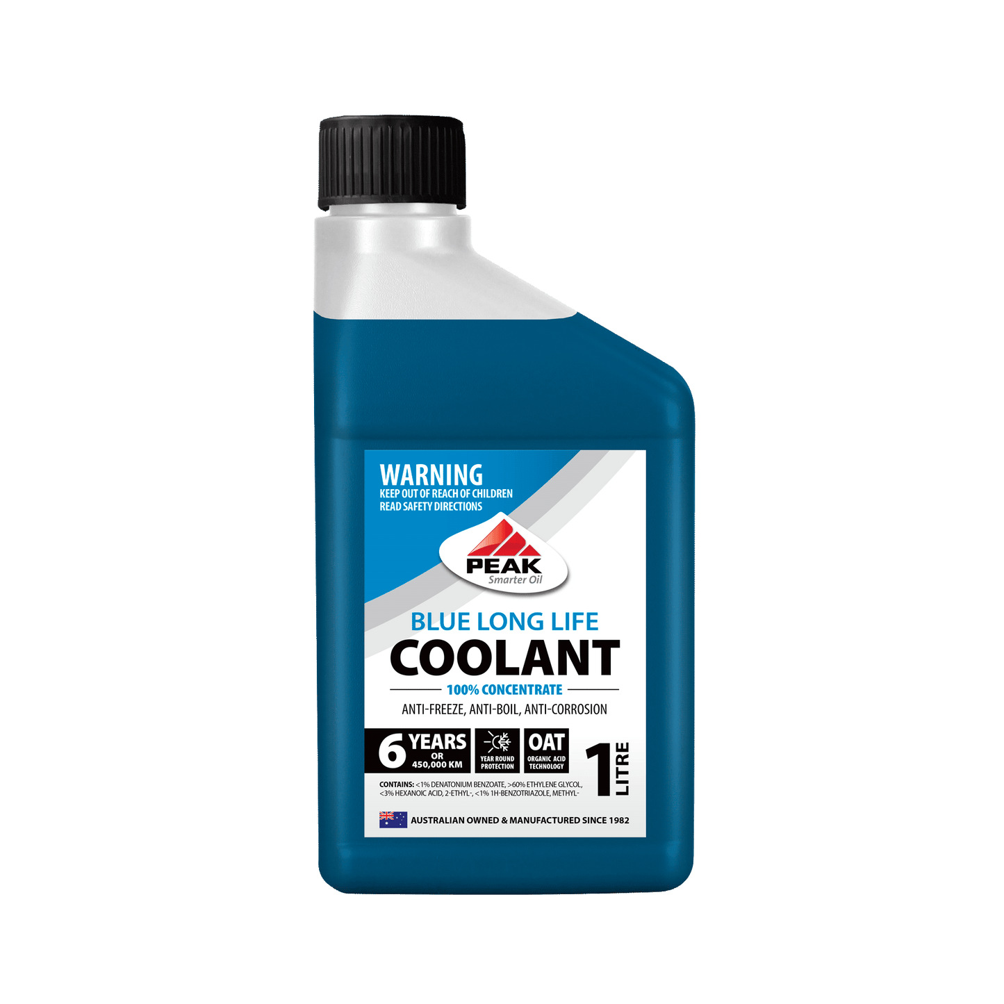 PEAK BLUE LONG LIFE COOLANT CONCENTRATE - OAT