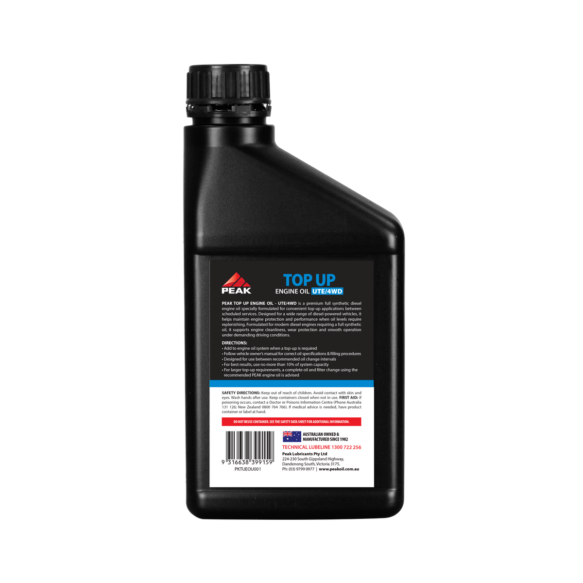 PEAK TOP UP ENGINE OIL UTE/4WD